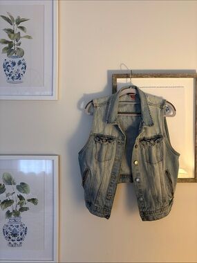 H&M Light Blue Denim Vest